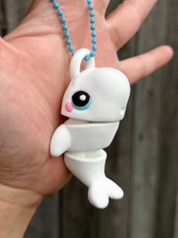 Beluga Whale Flexi 3d model