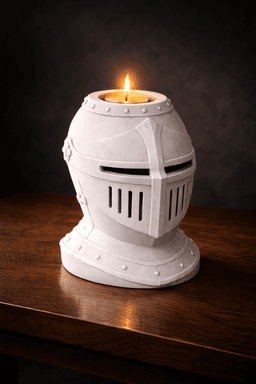 Knight Helmet Candle Holder STL | Medieval Decor 3d model
