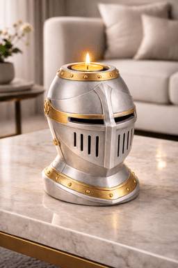 Knight Helmet Candle Holder STL | Medieval Decor 3d model