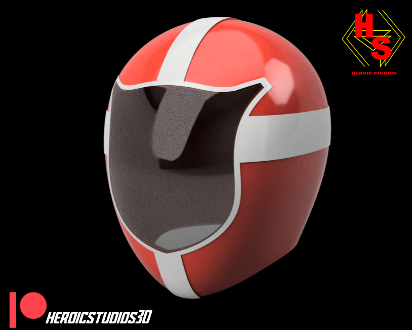 Red Lightspeed Rescue Helmet 3d model