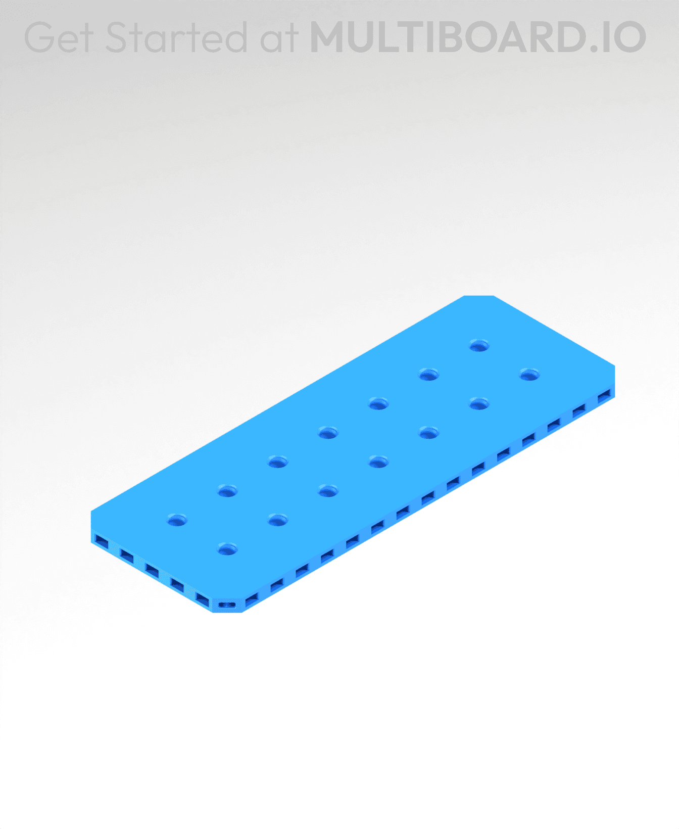 8x3 MU - Small Thread MU - MultiBoard Plate 3d model