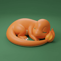 The Charmander Pokemon Sleeping Desk Series: #2 3d model