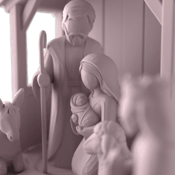 Nativity Scene STL Files - Foldable Christmas Bethlehem - Holiday 3D Print Models 3d model