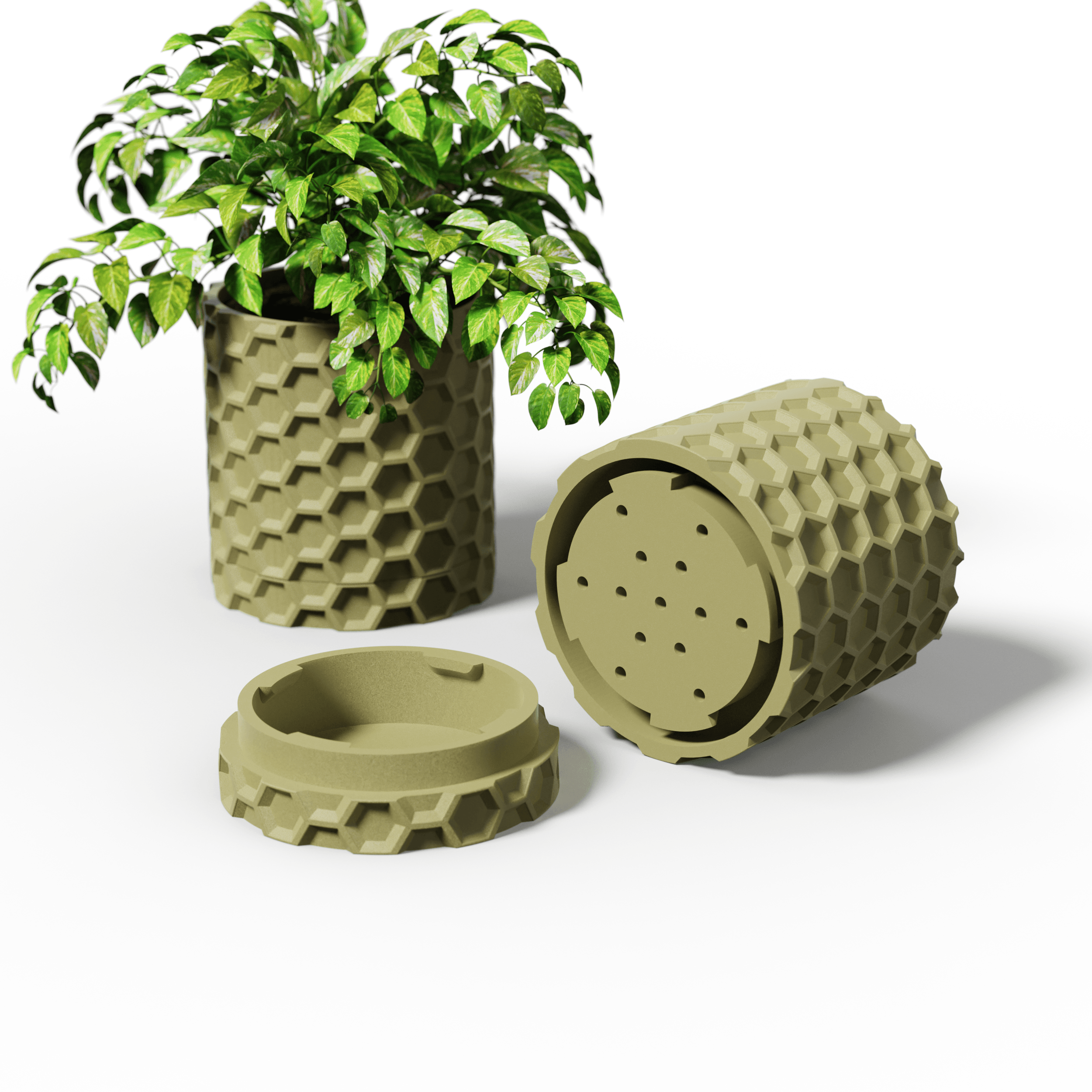 HEX Collection - Planter Set 3d model