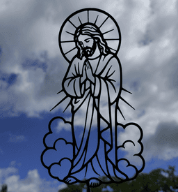 Praying Jesus Wall Art Decor.stl 3d model