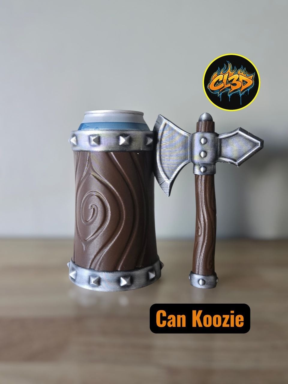 Medieval Axe Can Koozie 3d model