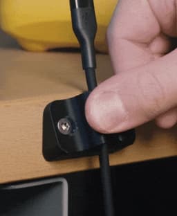 Desk Edge Cable Holder (Print upright, no supports) 3d model