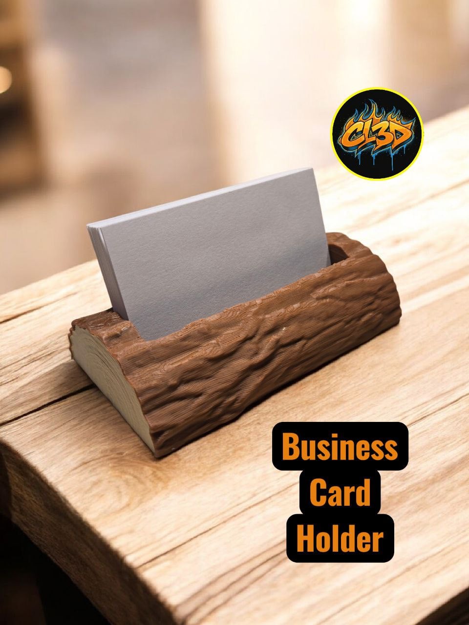 Business Card Holder - Log 3d model