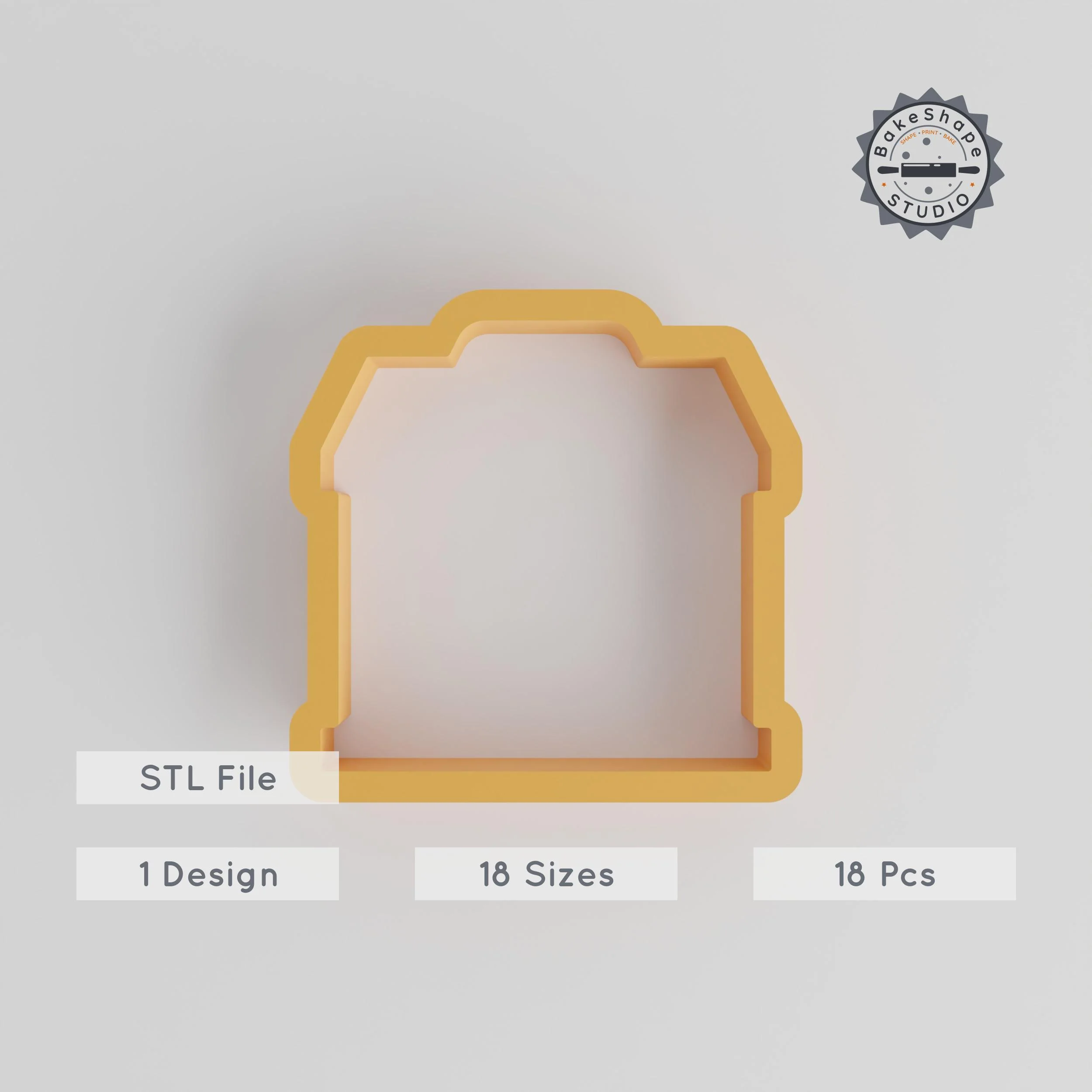 Shrine Cookie Cutter Set, 18 Pieces, Shapes from 0.75" to 5", Perfect for Cookies, Fondant & Clay, Japanese Gate, Cultural Site Design PRODUCT_4526 3d model