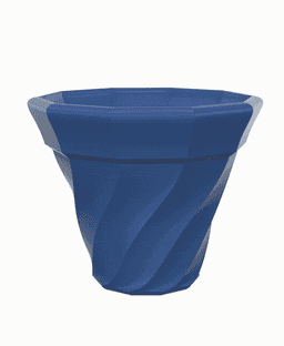 Twisted Spiral Ceramic Planter 3d model