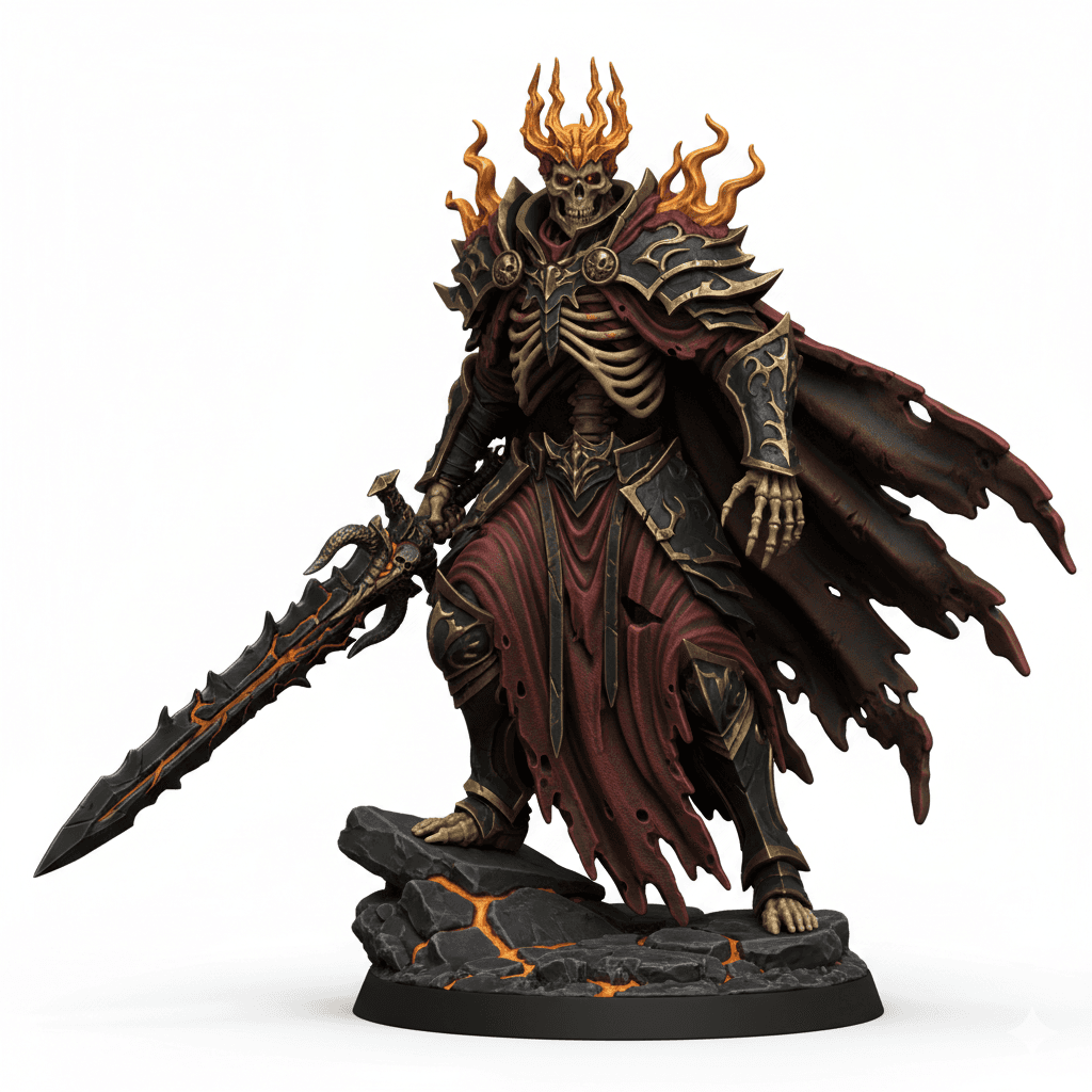 Skeleton King Molten Crown Premium STL Design 3d model