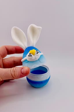 Masked Bunny Egg Flexi Hollow Version 3d model