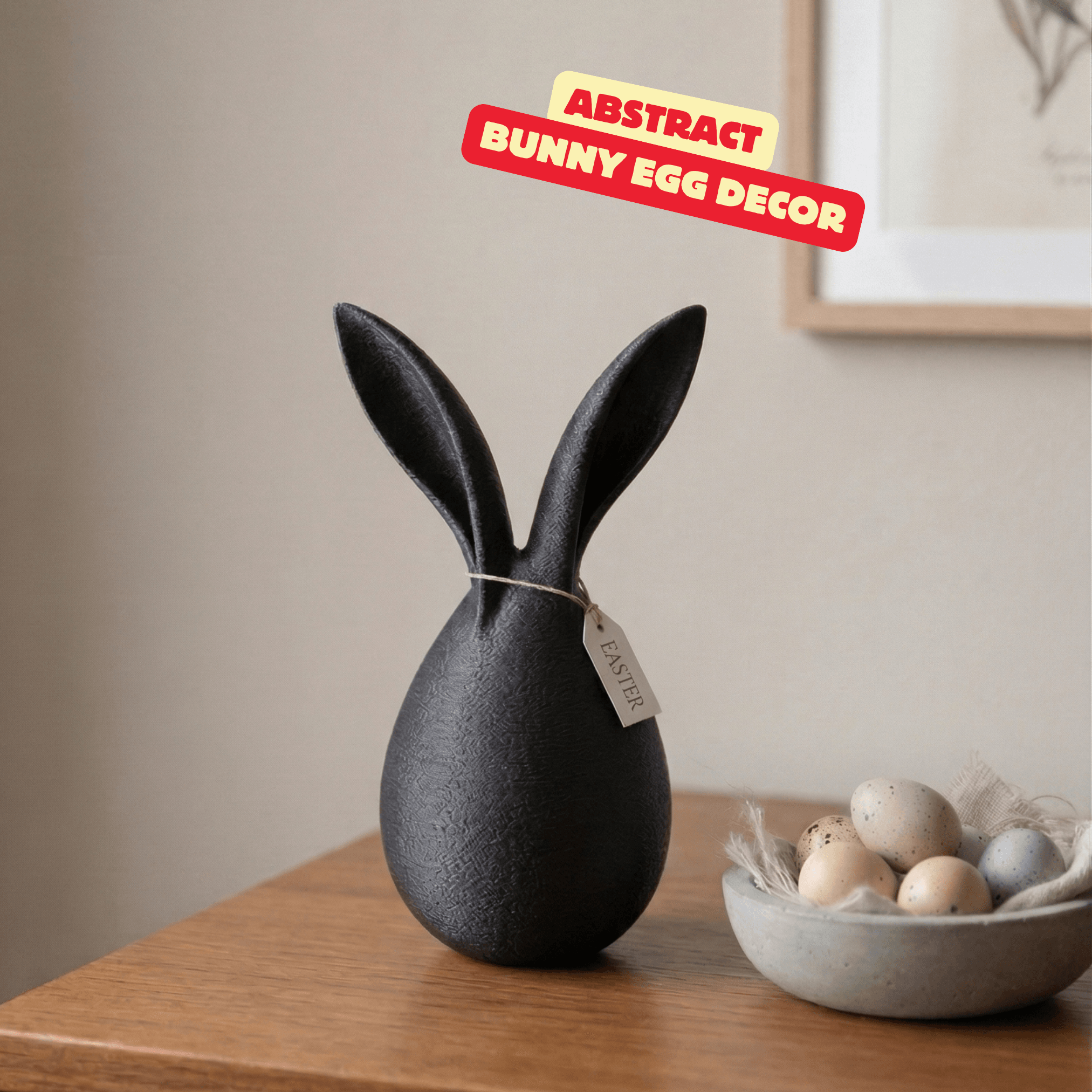 ABSTRACT BUNNY SCULPTURE / ABSTRACT EASTER DECOR / MINIMAL EASTER DECOR / MODERN HOMEDECOR 3d model