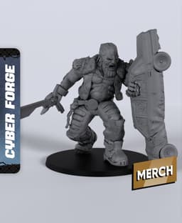 Jackie Havok - With Free Cyberpunk - Sci-Fi Gift Ideas for RPG and Wargamers 3d model