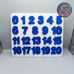 Number Puzzle Board 3d model