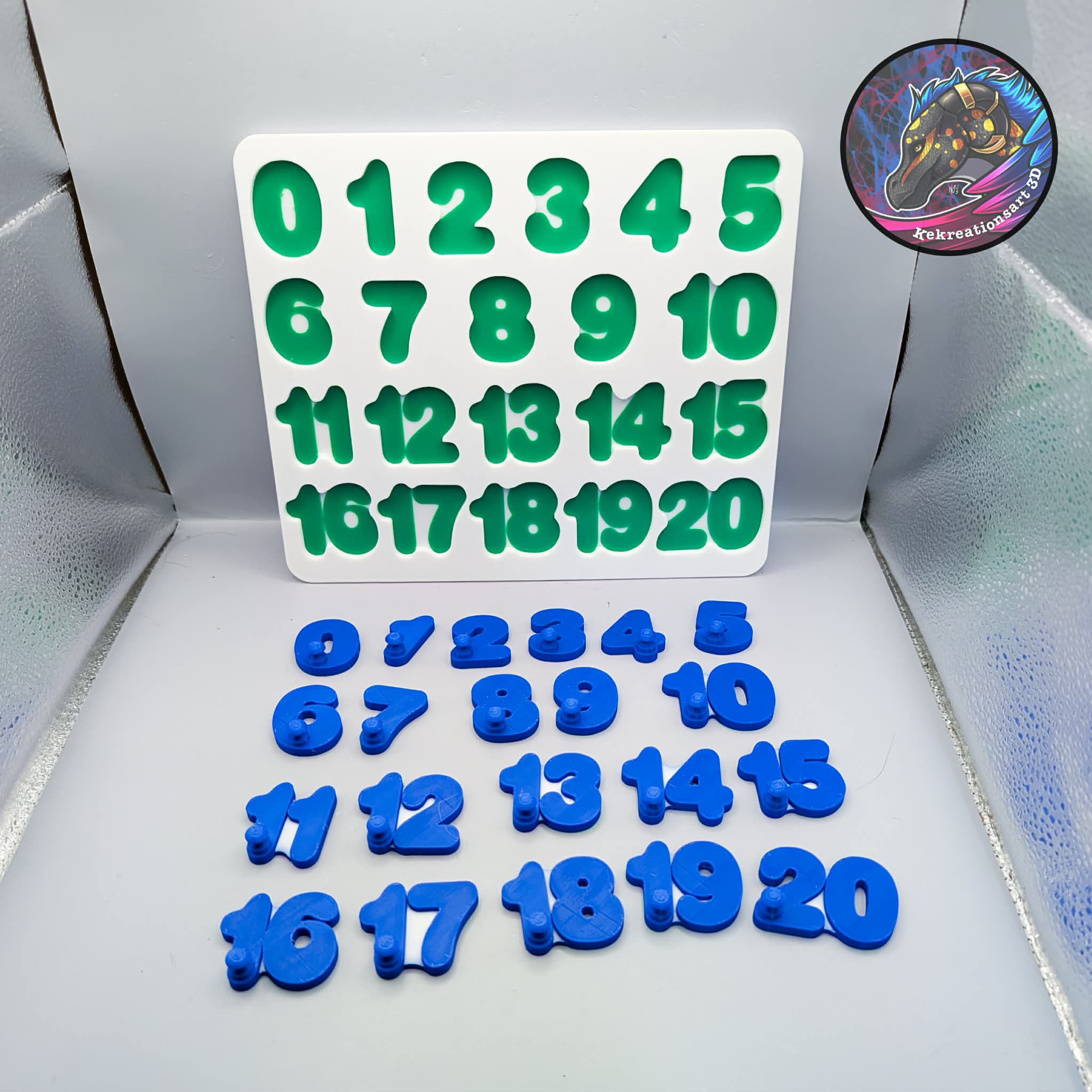 Number Puzzle Board 3d model