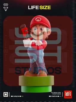 Life Size Italian Red Plumber 3D Printer STL file 3d model
