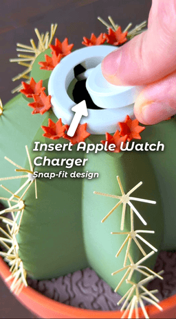 Cactus Apple Watch and Airpods Charger 3d model