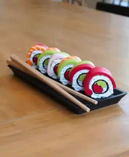 Sushi Supplements - Weekly Pill container and Keychains 3d model