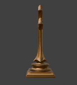 Gothic Shelf Stand Cross – Tabletop Altar Decor for Dark, Victorian & Chapel-Inspired Interiors 3d model