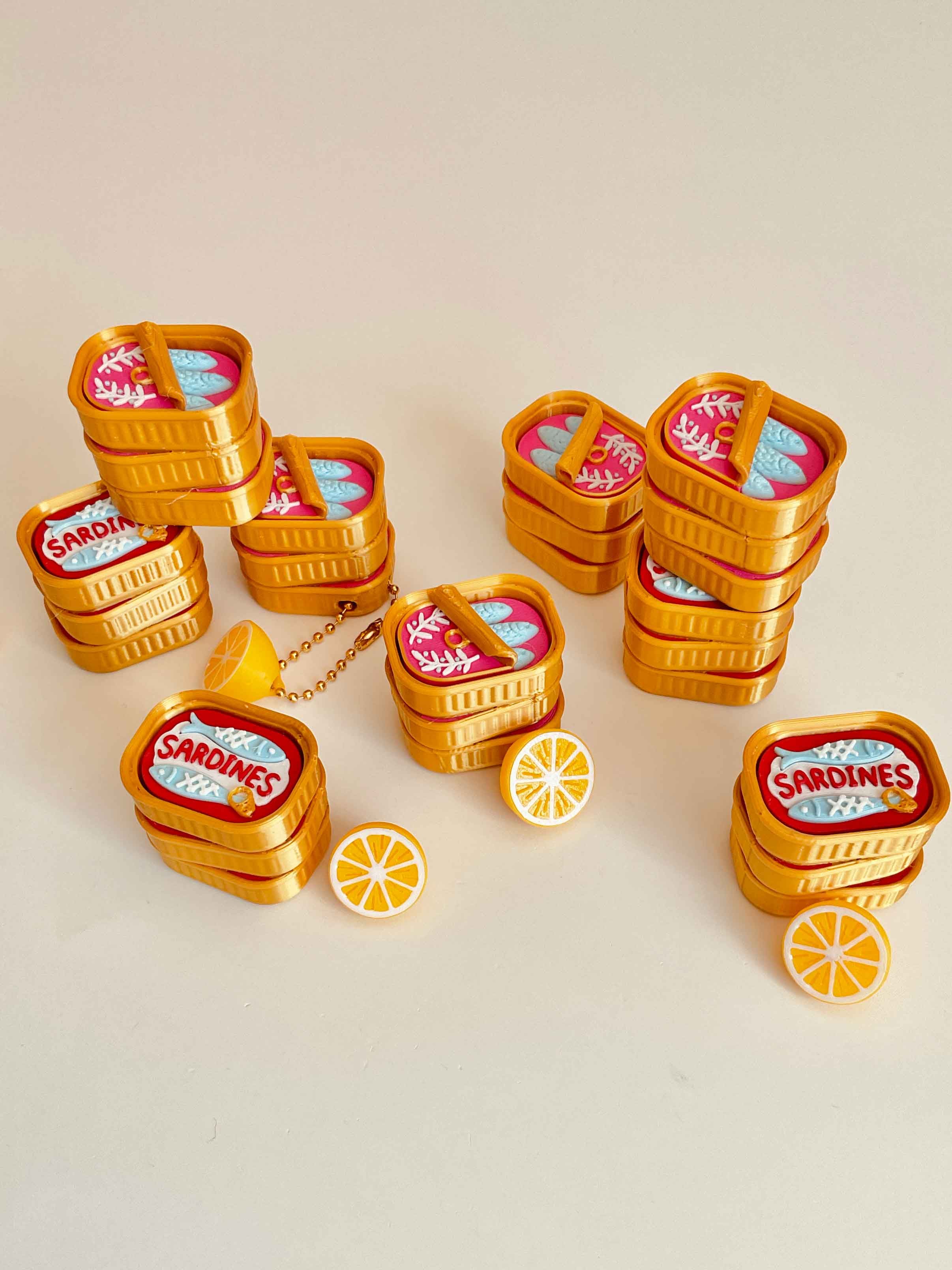 Sardine Clicker Keychain Fidget Toy Bundle 3d model
