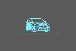 Mitsubishi - Lancer EVO Wall Art 3d model