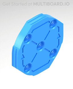 Small Threads - Square Plate Twist Lock 3d model