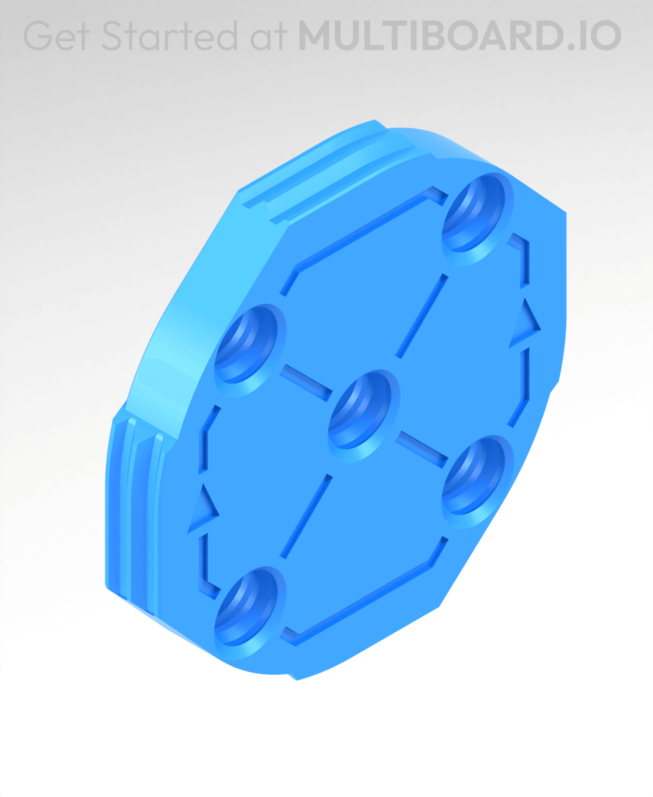 Small Threads - Square Plate Twist Lock 3d model