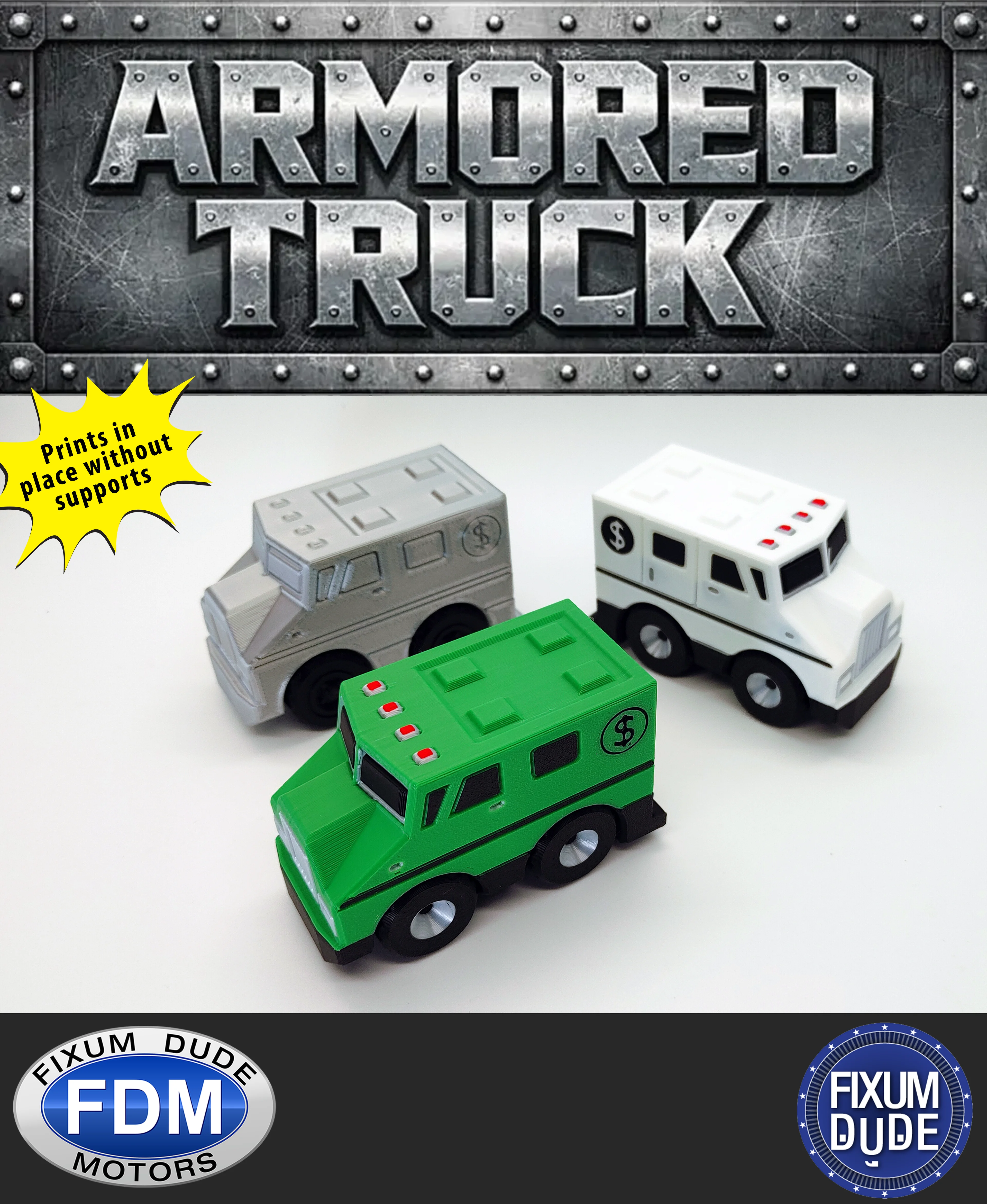 Fixum Dude Motors PiP Armored Truck 3d model