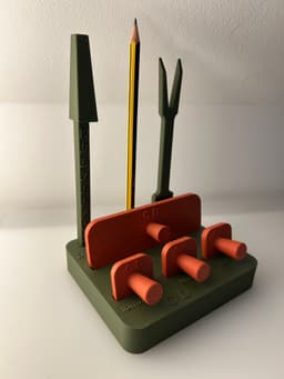 Charles Dowding Seed Tray Tool Kit β Dibber, Tamper, Spork & More 3d model