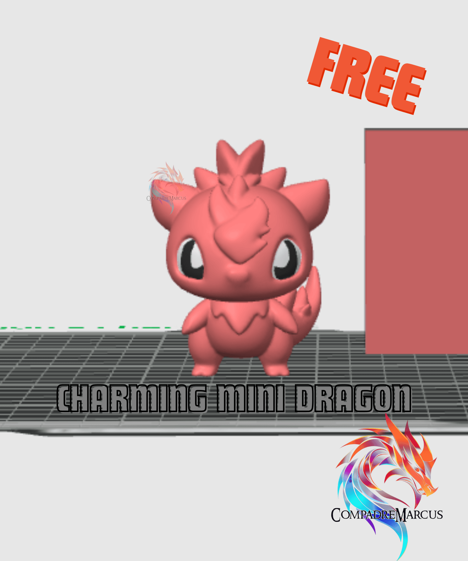 Charming mini Dragon 1 3d model