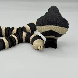 Articulated King Cobra snake | Pre-Painted + Optional 8mm Glass Eye Version 3d model