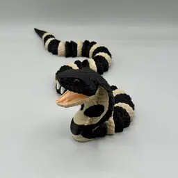 Articulated King Cobra snake | Pre-Painted + Optional 8mm Glass Eye Version 3d model