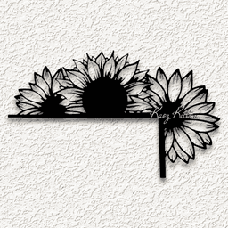 sunflowers corner door topper spring flower home decor 3d model