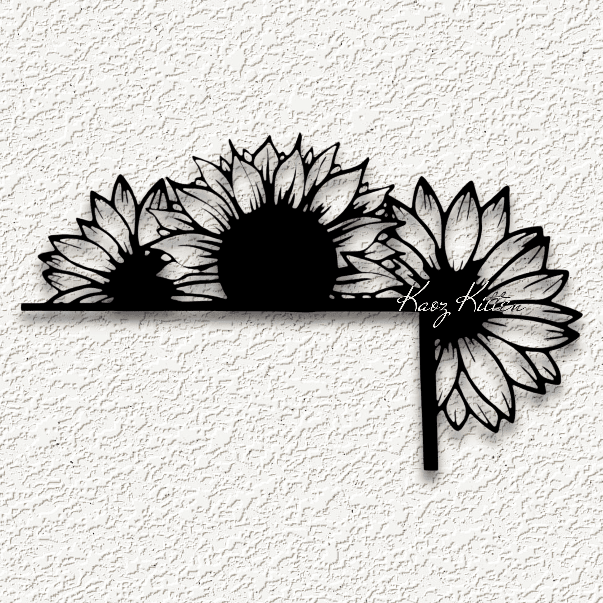 sunflowers corner door topper spring flower home decor 3d model