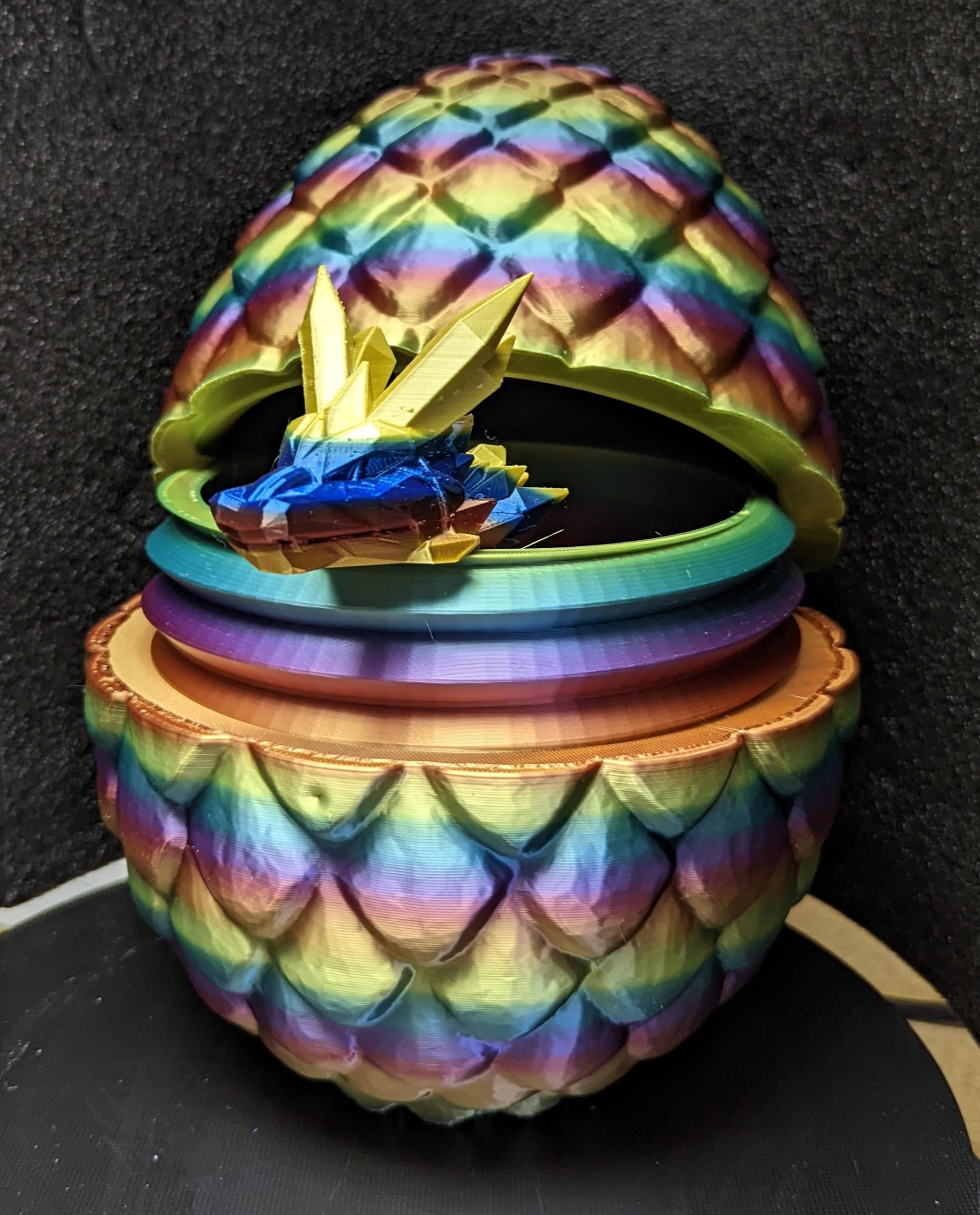 Threaded Dragon Egg, Great for Easter and Gifts - 400% - FLSun SuperRacer - TTYT3D Filament (https://amzn.to/3tUJeYd) - .2 layers - 25% infill. Turned out awesome, I didn't even print any - 3d model