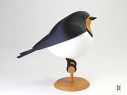 Swallow - Fluffy Birds 3d model