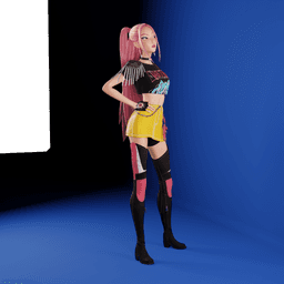 K-Pop Singer Inspired by Mira v2 3d model