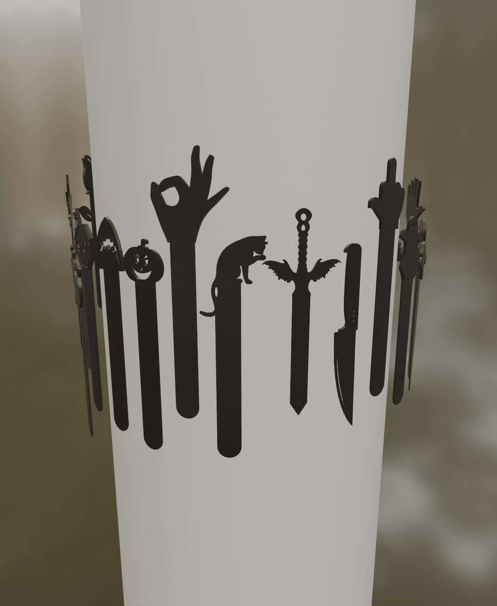 Collection of Bookmarks 3d model