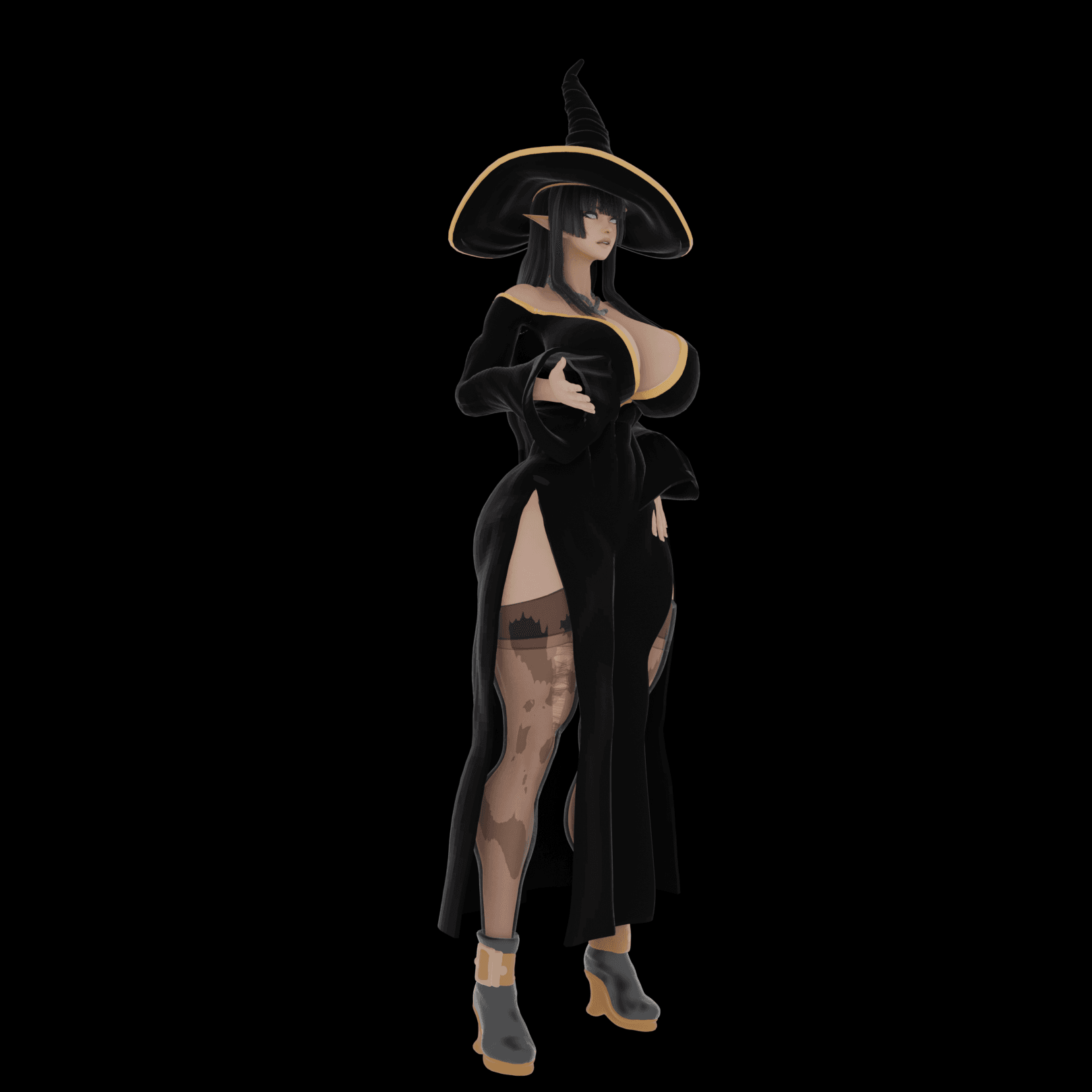 Sexy Curvy Witch v2.0 3d model