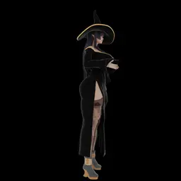 Sexy Curvy Witch v2.0 3d model