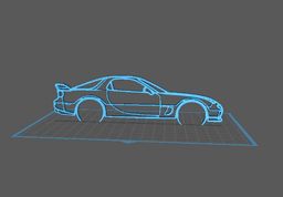 Mazda - FD RX-7 Wall Art 3d model