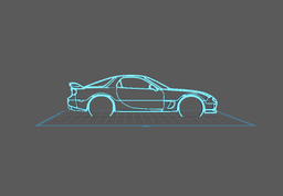 Mazda - FD RX-7 Wall Art 3d model