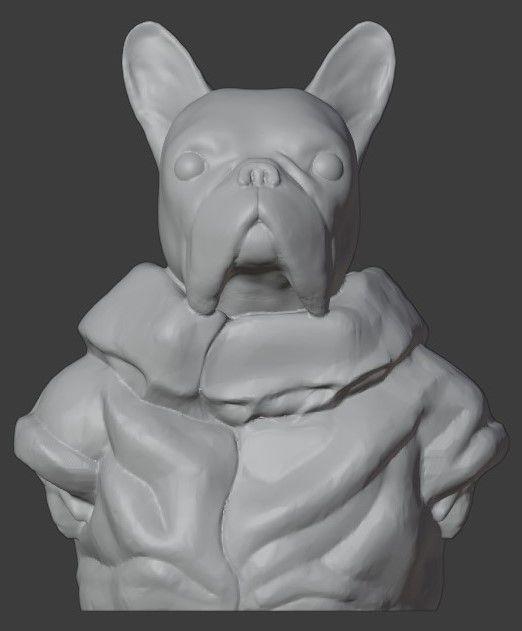 Baby French - Grogu | French Bulldog Mashup 3d model