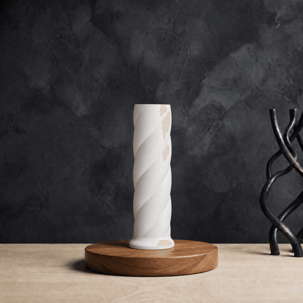 Vase cylindrique motif hélicoïdale 3d model