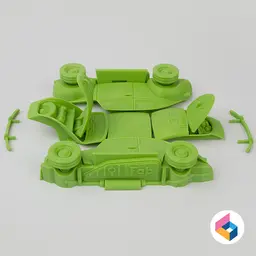 Foldable volkswagen Beetle 3d model