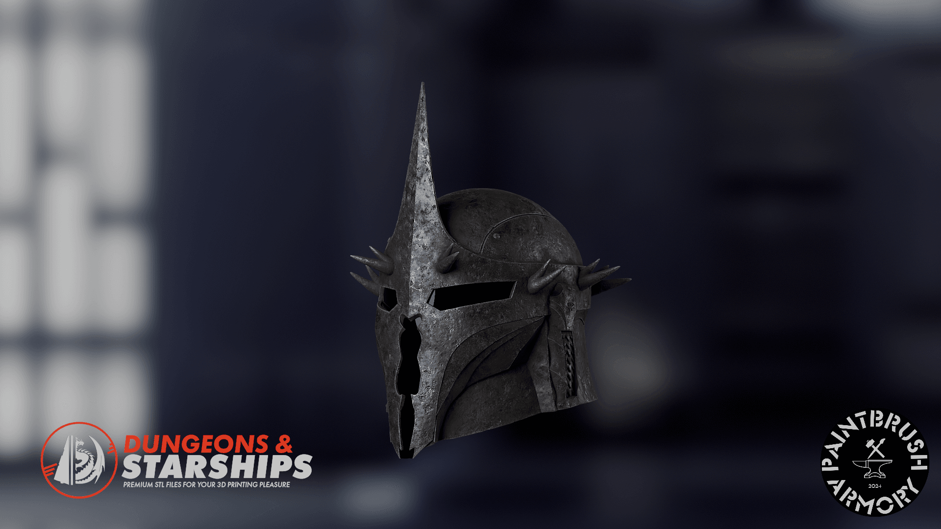 Witch King Mandalorian Helmet - Star Wars X LOTR 3d model