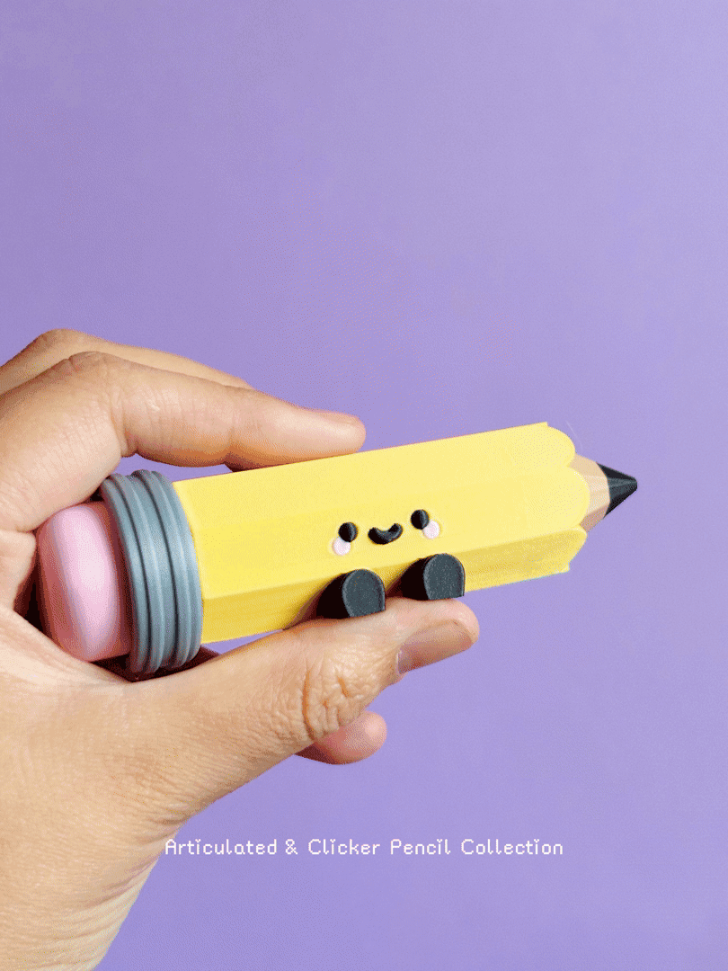 Cute Articulated & Clicker Pencil 3d model