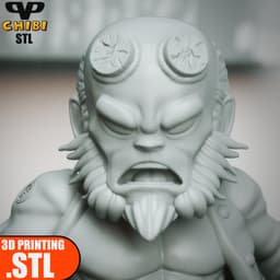 Hellboy Chibi STL for 3D Printing ChibiSTL 3DXM 3d model