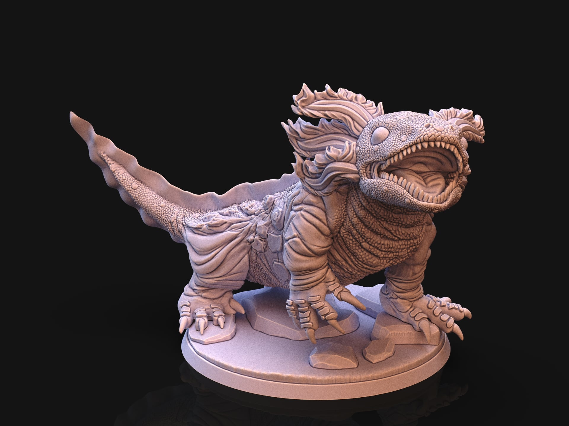 Magma axolotl 35mm scale 3d model